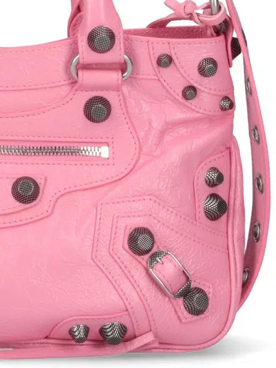 Balenciaga Neo Cagole Midi Shoulder Bag In Pink