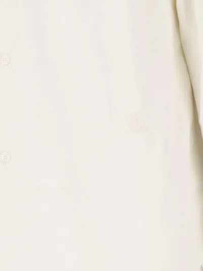 Burberry Striped Silk Shirt In White