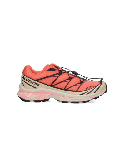 Salomon Low Top Sneakers With Mesh Upper And Rubber Outsole In Pink