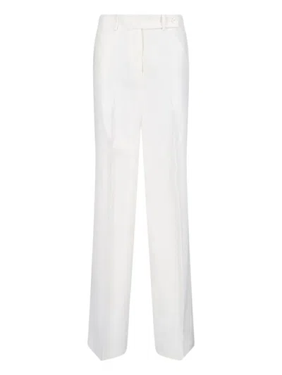 Kiton Straight Trousers With Belt Loops And Pockets In White