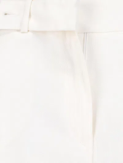 Kiton Straight Trousers With Belt Loops And Pockets In White
