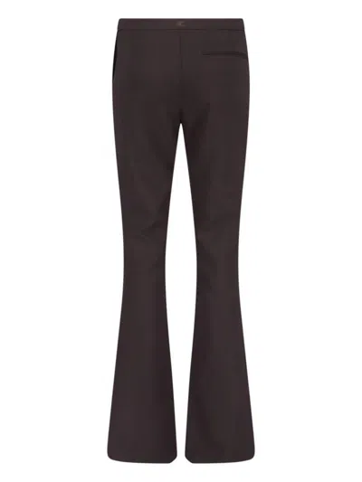 Courrèges Flared Trousers With Cut Out Details In Brown