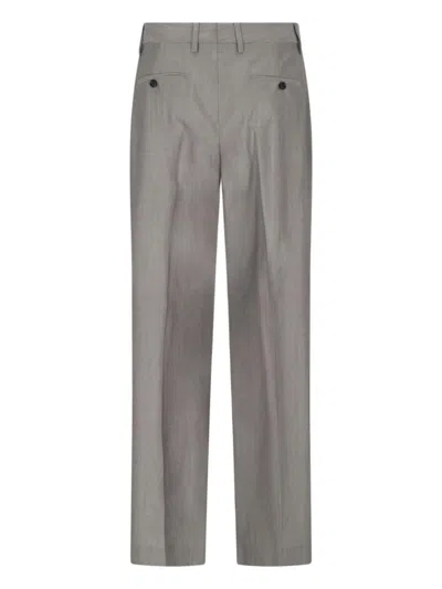 Lardini Grey Double-breasted Suit In Grey