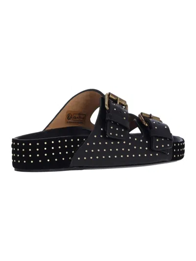 Isabel Marant Black Lennyo Buckle Sandals In Black