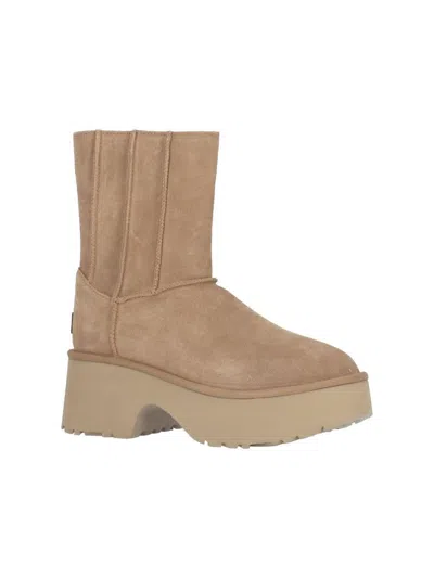 Ugg Classic Twin Seam New Heights Ankle Boots In Brown