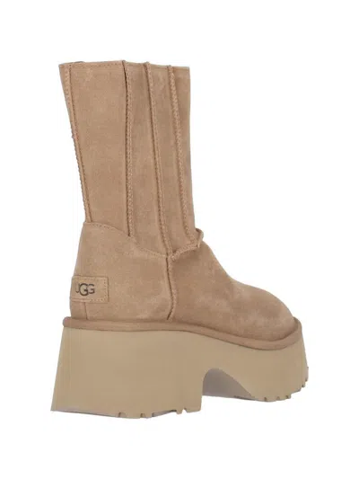 Ugg Classic Twin Seam New Heights Ankle Boots In Brown