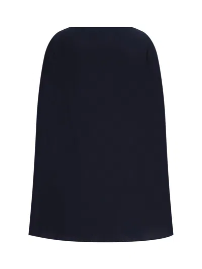 Ralph Lauren Mini Cape Dress In Blue