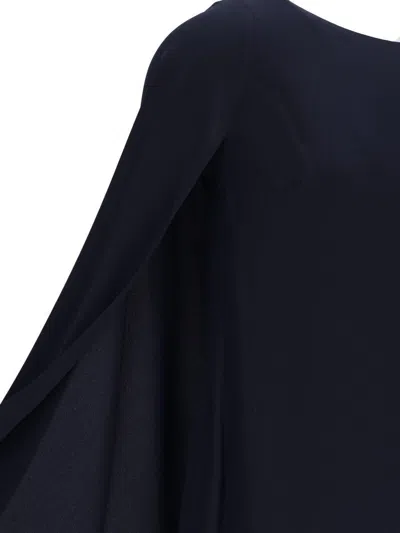 Ralph Lauren Mini Cape Dress In Blue