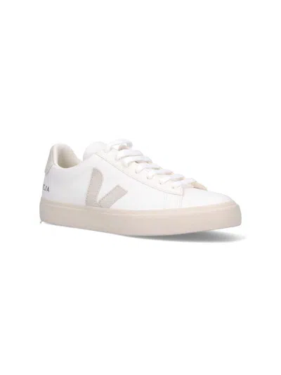 Veja Campo Low-top Lace-up Sneakers In White