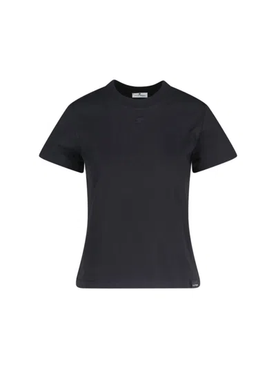 Shop Courrèges T-shirts And Polos In Black
