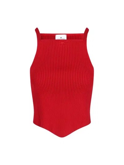 Shop Courrèges Top In Red