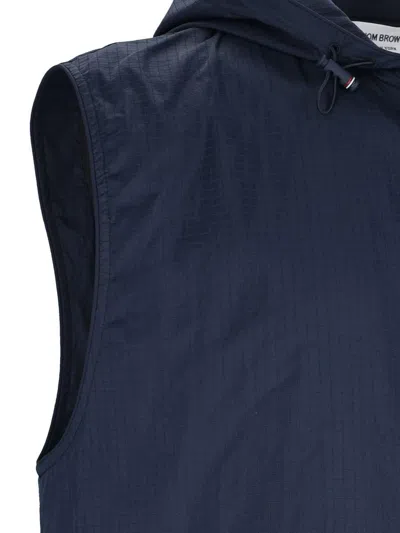 Shop Thom Browne Jackets In Blue