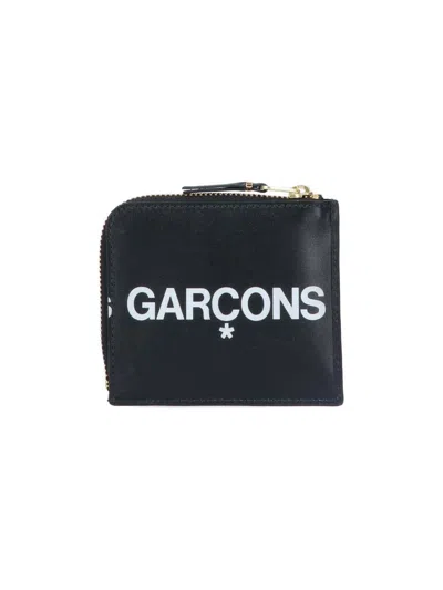 Comme Des Garçons Rectangular Wallet Featuring Huge Logo In Black