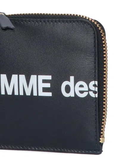 Comme Des Garçons Rectangular Wallet Featuring Huge Logo In Black