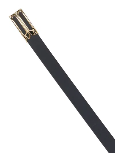 Victoria Beckham Jumbo Frame Belt In Black