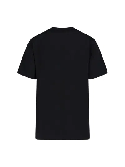 Burberry Black T-shirt With Bold Logo Design In Black