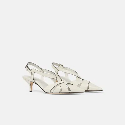 Scarosso Clio Slingback Pumps In White