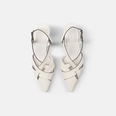 Scarosso Clio Slingback Pumps In White