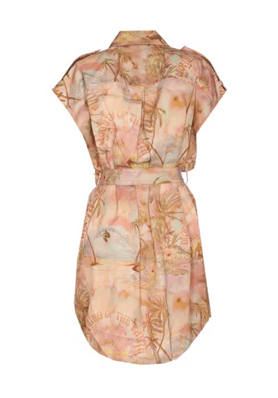 Zimmermann Illuminate Sleeveless Tunic Guava Morning In Pink