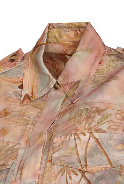 Zimmermann Illuminate Sleeveless Tunic Guava Morning In Pink