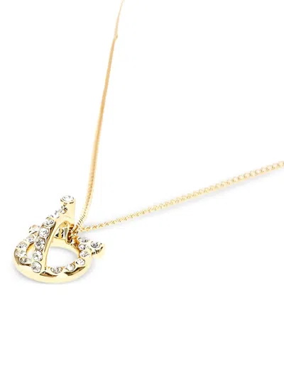 Ferragamo Women Gold-colored Necklace With Gancini Charm In Brass Woman