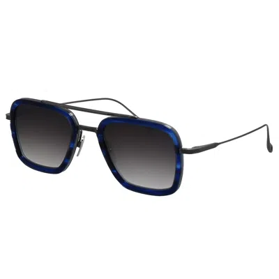 Dita Flight.006 Dt 7806-t-blu-sil-52 Unisex Square Sunglasses In Multi