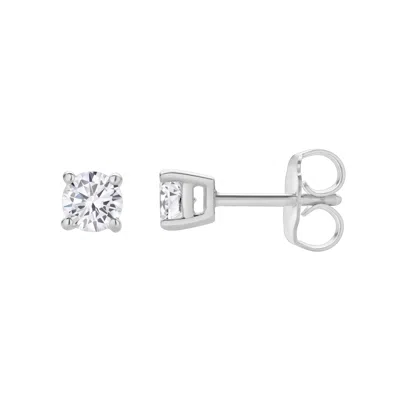 Luvmyjewelry Valeria 14k Gold Lab Grown Round Solitaire Diamond Earrings - 0.25 Ct In Metallic