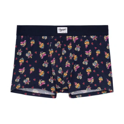 Hom Love Story Boxer Briefs In Navy Print