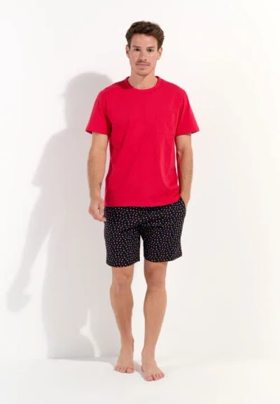 Hom Charli Short Sleepwear In Black Print