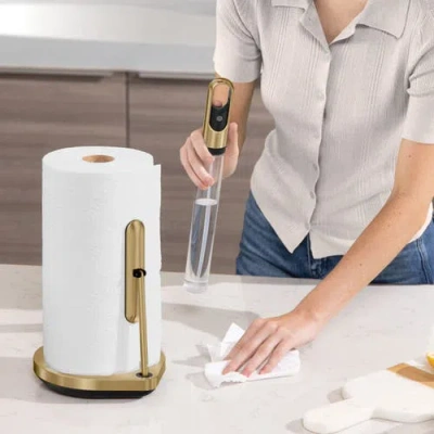 Simplehuman Paper Towel Holder With Spray In Brass