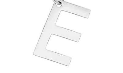Adornia Silver Tarnish Resistant Confetti And Paperclip Layered Initial Toggle Necklace In Silver-e