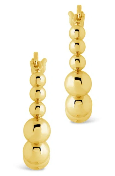 Sterling Forever Graduated Bubble Hoop Earrings In Gold