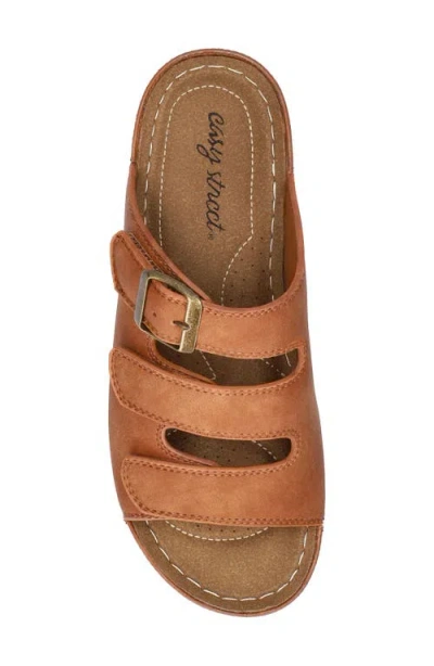 Easy Street Women's Pinterry Comfort Slide Sandals In Tan