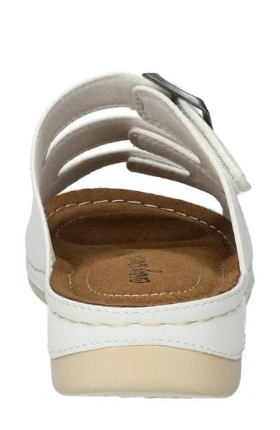 Easy Street Womens Pinterry Slide Sandals In White