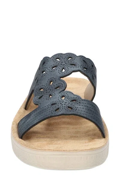 Easy Street Womens Taj Slide Sandals In Navy