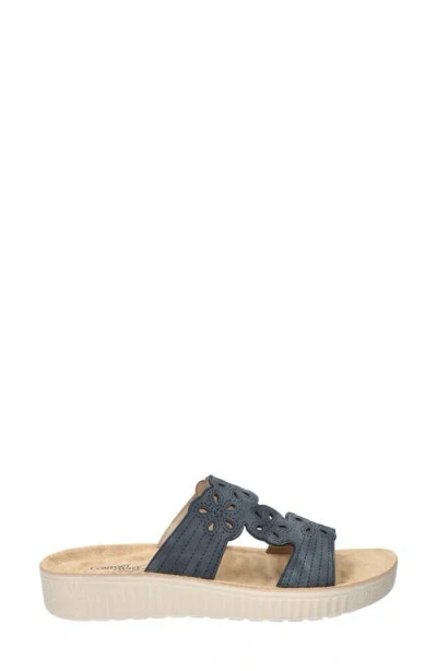 Easy Street Womens Taj Slide Sandals In Navy