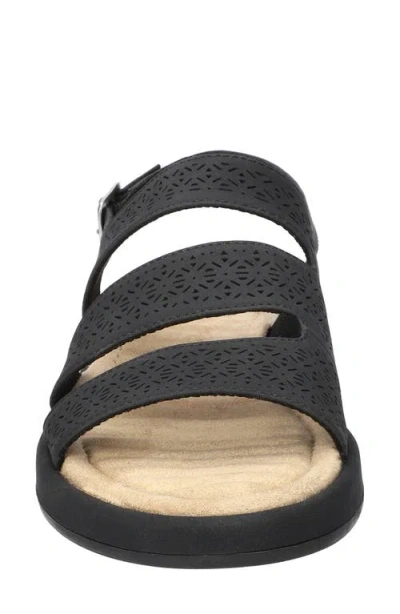 Easy Street Womens Link Strap Sandals In Black