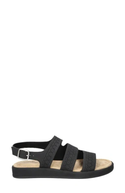 Easy Street Womens Link Strap Sandals In Black