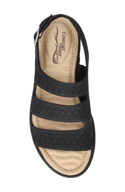 Easy Street Womens Link Strap Sandals In Black