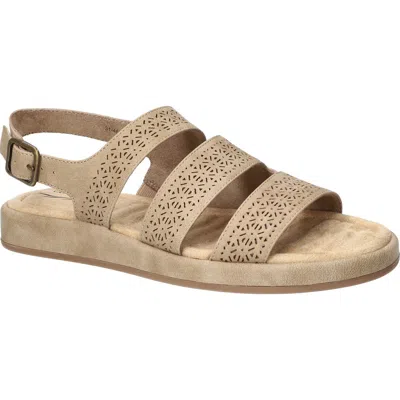 Easy Street Link Laser Cut Slingback Sandal In Natural