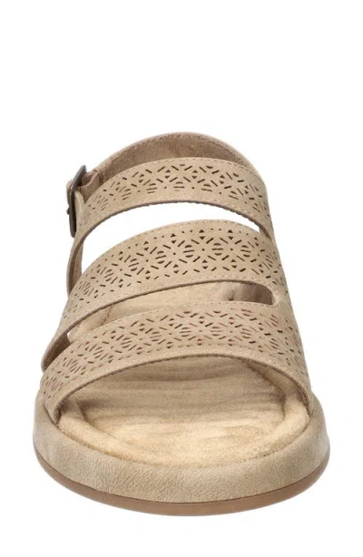 Easy Street Link Laser Cut Slingback Sandal In Natural