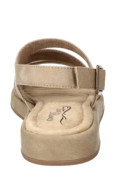 Easy Street Link Laser Cut Slingback Sandal In Natural