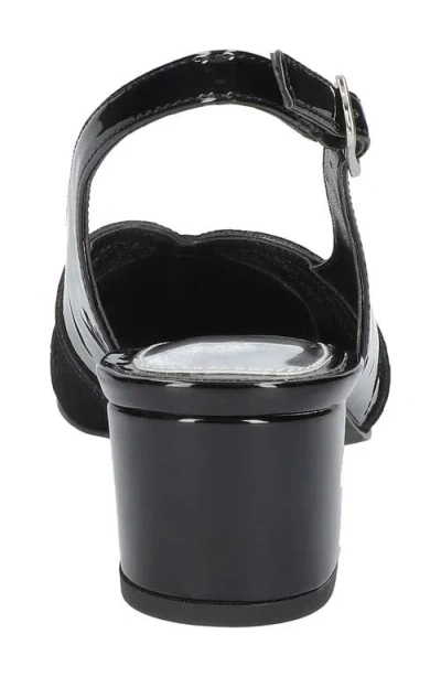 Easy Street Bizzy Womens Round Closed Toe Block Heel Pumps In Black