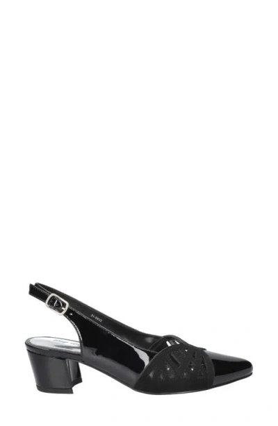 Easy Street Bizzy Womens Round Closed Toe Block Heel Pumps In Black