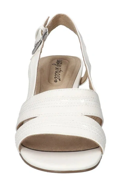 Easy Street Women's Meghan Slingback Heeled Sandals In White