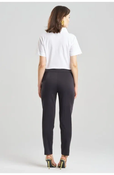 Natori Cotton Chino Side Zip Tapered Pant In Black