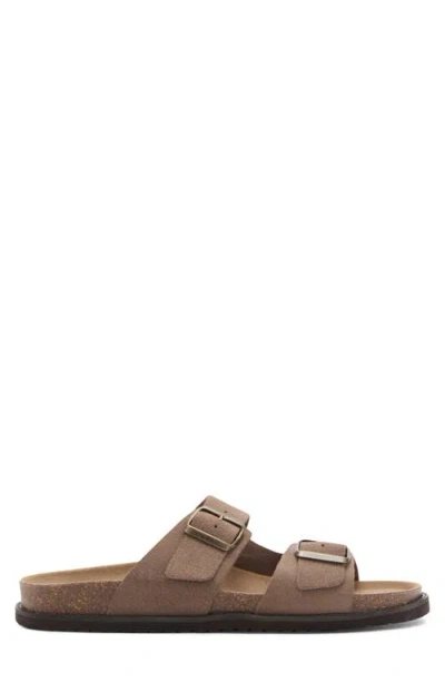 Mango Men's Buckles Leather Sandals In Brown