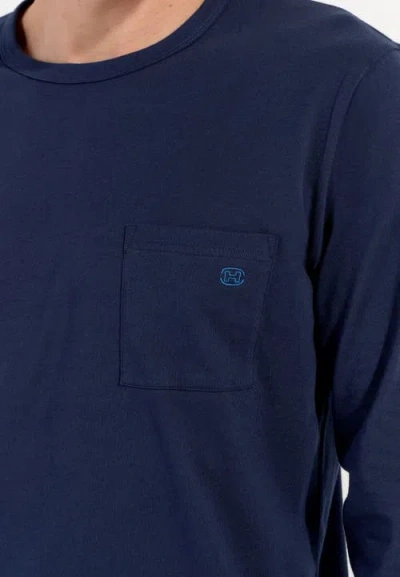 Hom Kenny Long Sleepwear In Navy Print