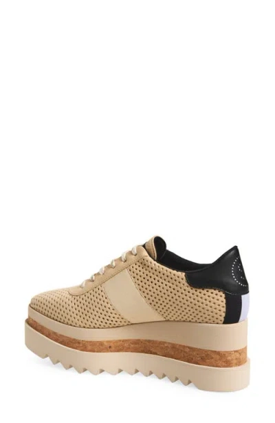 Stella Mccartney Sneakelyse Vegan Colourblock Platform Trainers In Greggio