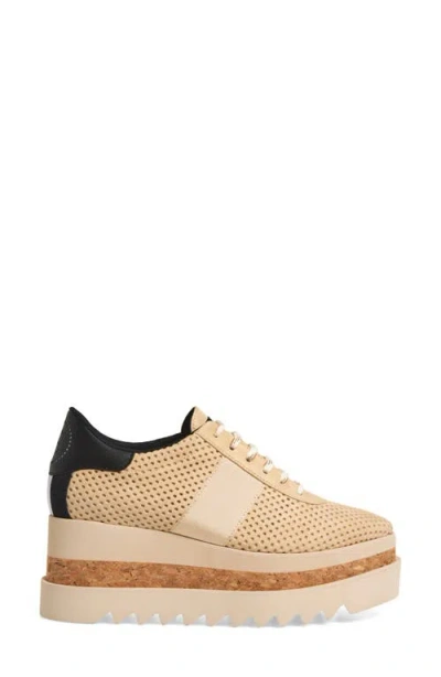 Stella Mccartney Sneakelyse Vegan Colourblock Platform Trainers In Greggio